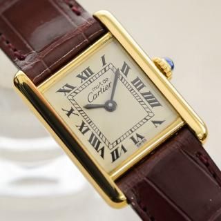 <img class='new_mark_img1' src='https://img.shop-pro.jp/img/new/icons47.gif' style='border:none;display:inline;margin:0px;padding:0px;width:auto;' />Cartier カルティエ｜マストタンク SM｜手巻き・1970年代製｜レディース アンティーク時計