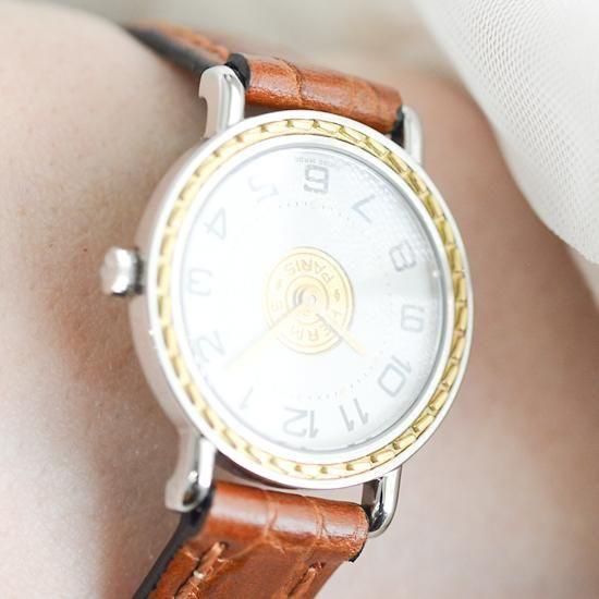 【美品】エルメス　セリエ　レディース時計　ビンテージ エルメス HERMES｜セリエ｜クォーツ・1980年代製｜アンティーク