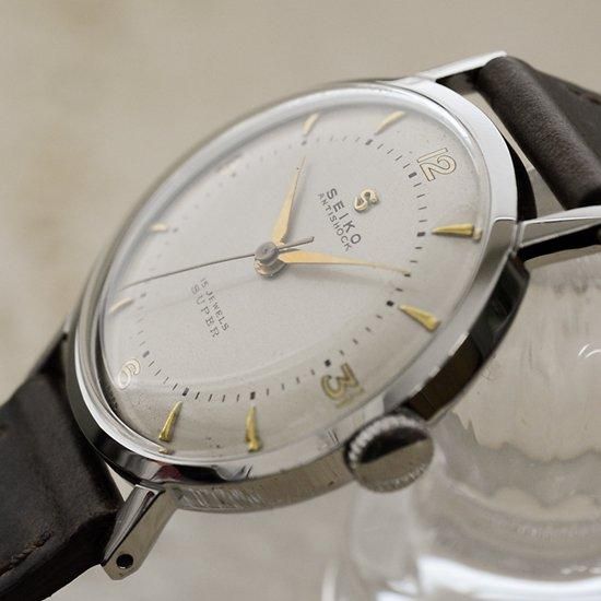 SEIKO SUPER 手巻き時計 シルバー文字盤　アンティーク50年代 SEIKO SUPER 手巻き時計 シルバー文字盤 アンティーク50年代
