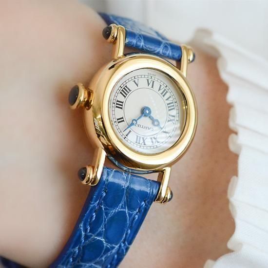 カルティエ★ディアボロ・ミニ★腕時計★18金★ウォッチ★YG★ミニ★コマ★ベルト カルティエ cartier ｜ミニディアボロ｜クォーツ ・1980年代製