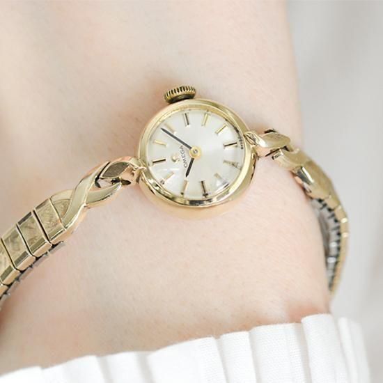 OMEGA　レディース　時計　手巻き　ヴィンテージ　ゴールド　ラウンド 18mm ファッション OMEGA レディース 時計 手巻き