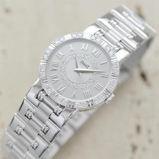 PIAGET ピアジェ｜ラウンド 18KWG｜クォーツ・1990年代製｜レディース アンティーク時計