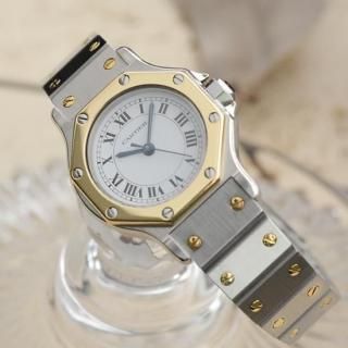 カルティエ Cartier｜サントスオクタゴン SM ｜自動巻き・1980年代製｜レディースアンティーク時計