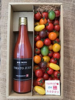 贈り物にピッタリ 長田農園No.1ギフト ジュエリートマト&無塩無添加本当に贅沢なトマトジュース