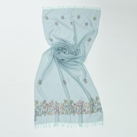 お買い得販売中 - 【TARA BLANCA】シルクウール 手刺繍ストール
