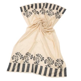 【送料無料】【スペシャルプライス】Kashmir Cashmere 手織り カシミヤ ニードル手刺繍 ショール(ホワイト) 