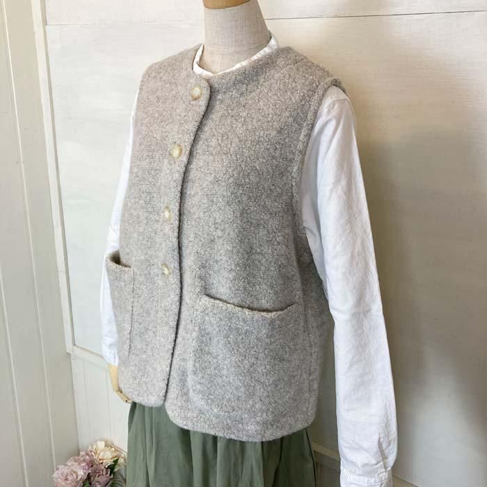 正規通販】YARRA/ヤラ ウールリッチパイルクルーネックベスト