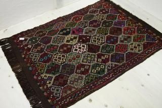 オールドキリム　ウール100% 69×92 オールドキリム ウール100% トルコヴィンテージラグ