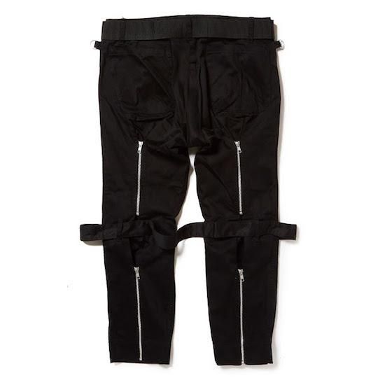 black satin bondage trousers modern - PEEL&LIFT