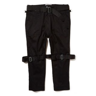 black satin bondage trousers modern