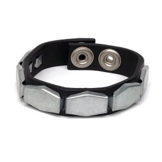 long hex studs wristband