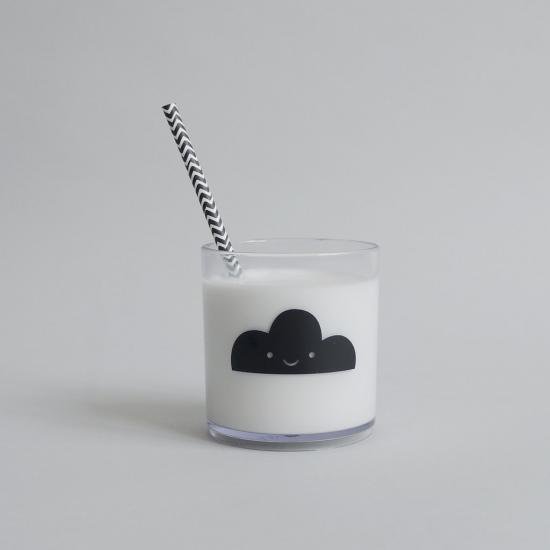 Happy Clouds Glass Cup