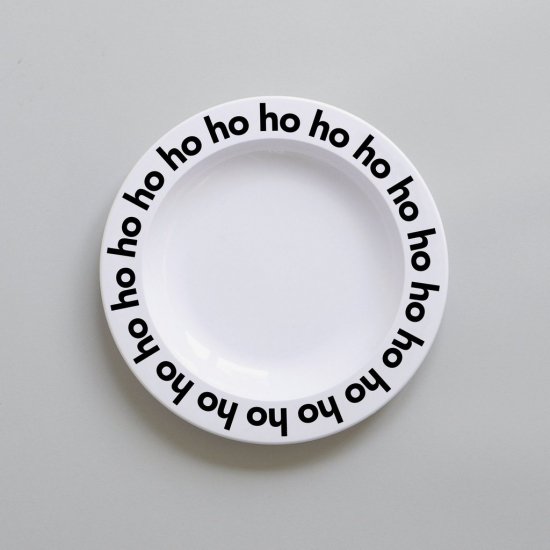Buddy + Bear Сǥ+٥ Ho Ho Ho-Plastic Plate (Black) ۡۡۡ - ץ饹åץ졼ȡʥ֥å