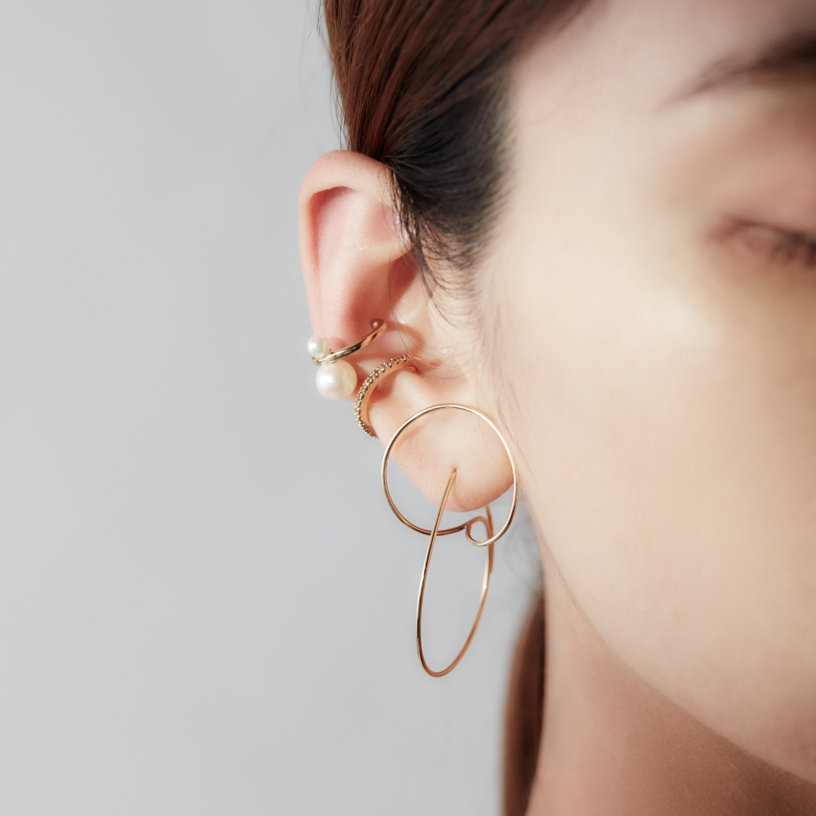 ヒロタカ/double pearl earcuff/hirotaka | hartwellspremium.com