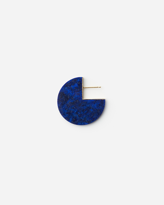 SLICE EARRING Lapis lazuli(single) | ラピスラズリ ピアス
