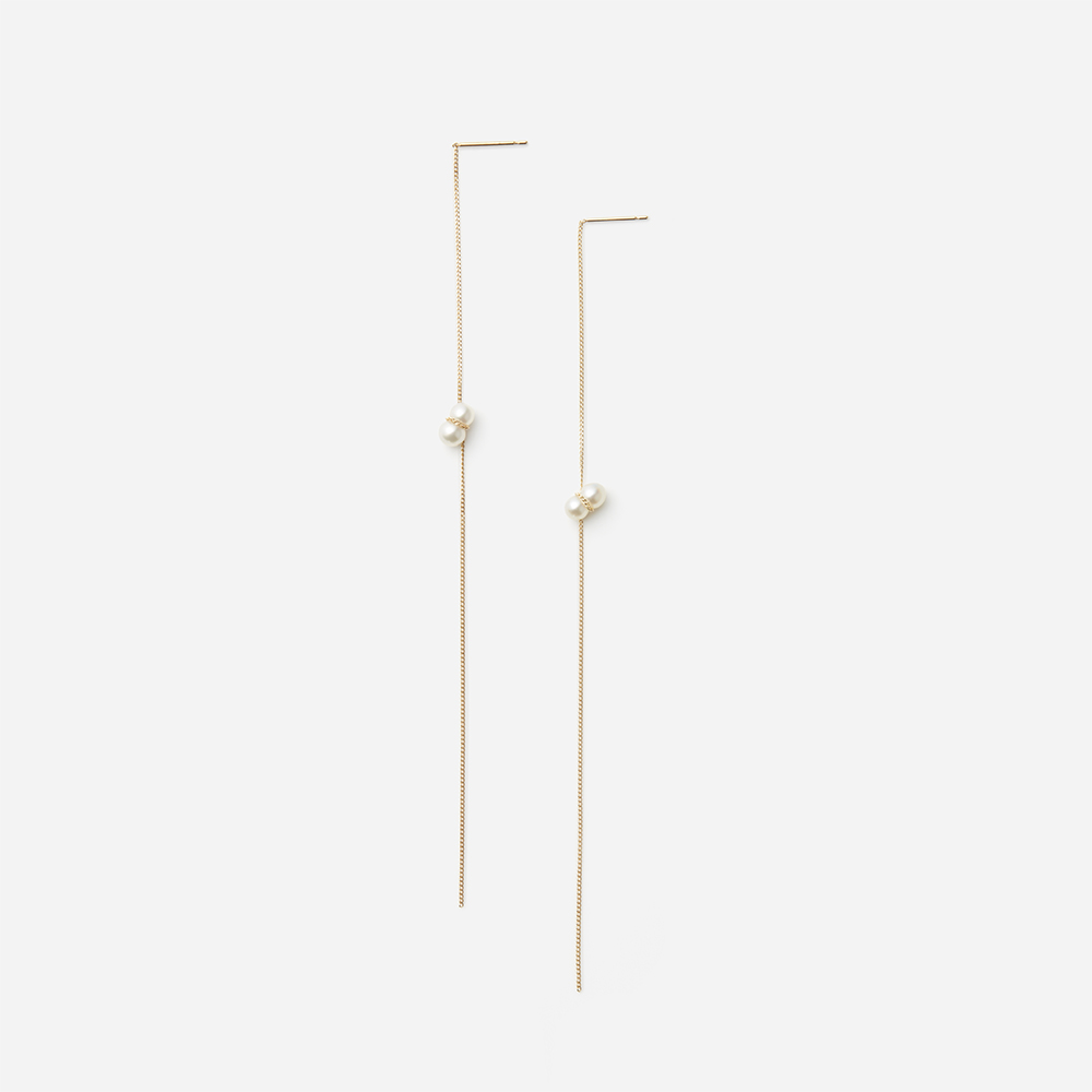 januka（ヤヌカ) Twin Pearl American Earring | パール