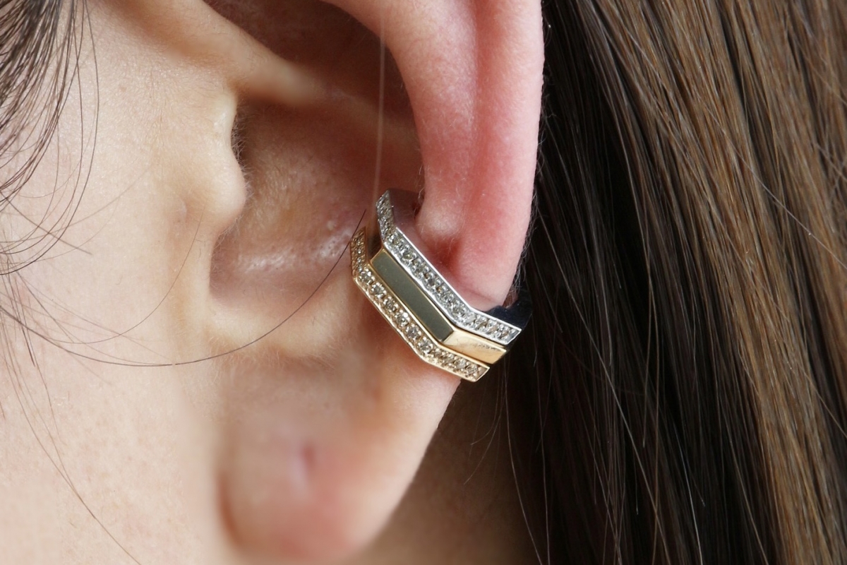 Hirotaka（ヒロタカ) Manhattan Octagoncut Ear Cuff | ダイヤモンド