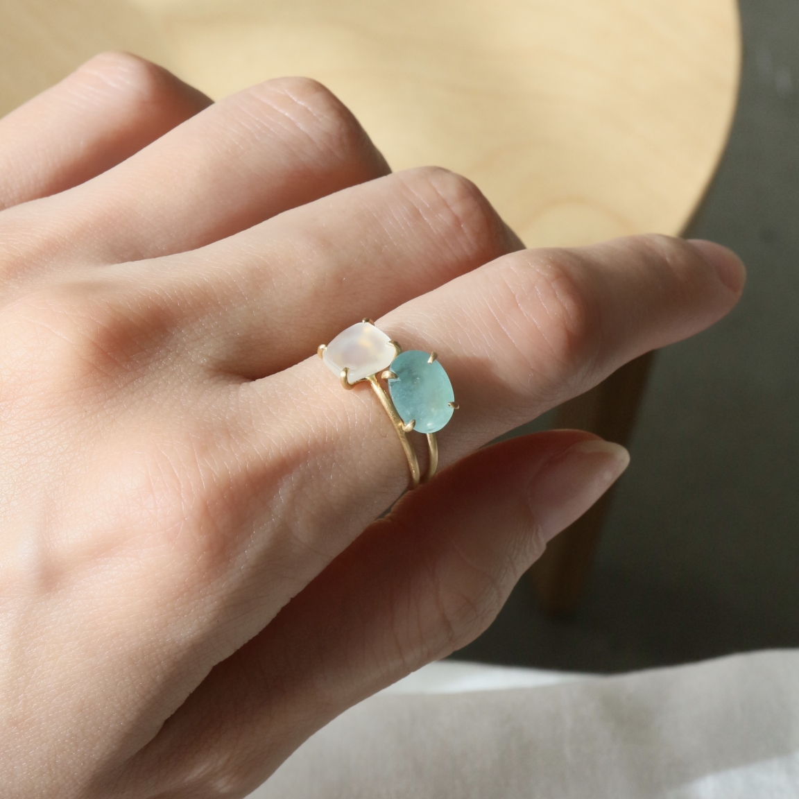 bororo（ボロロ） Moonstone GemRing | ムーンストーン リング