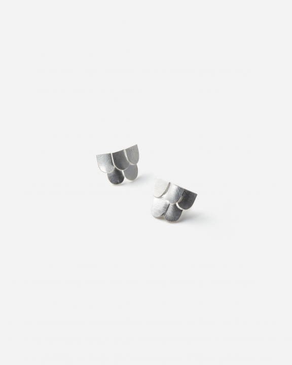 ［ Restock ］Rounded roof Earrings S (color_SILVER) |  ピアス