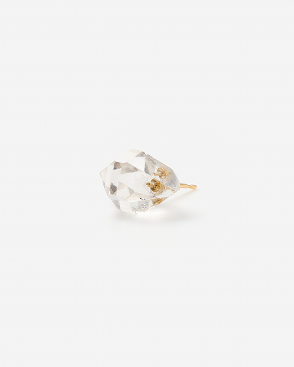 [ Restock ]Diamond Quartz L Gem Earring | ɥ ԥ