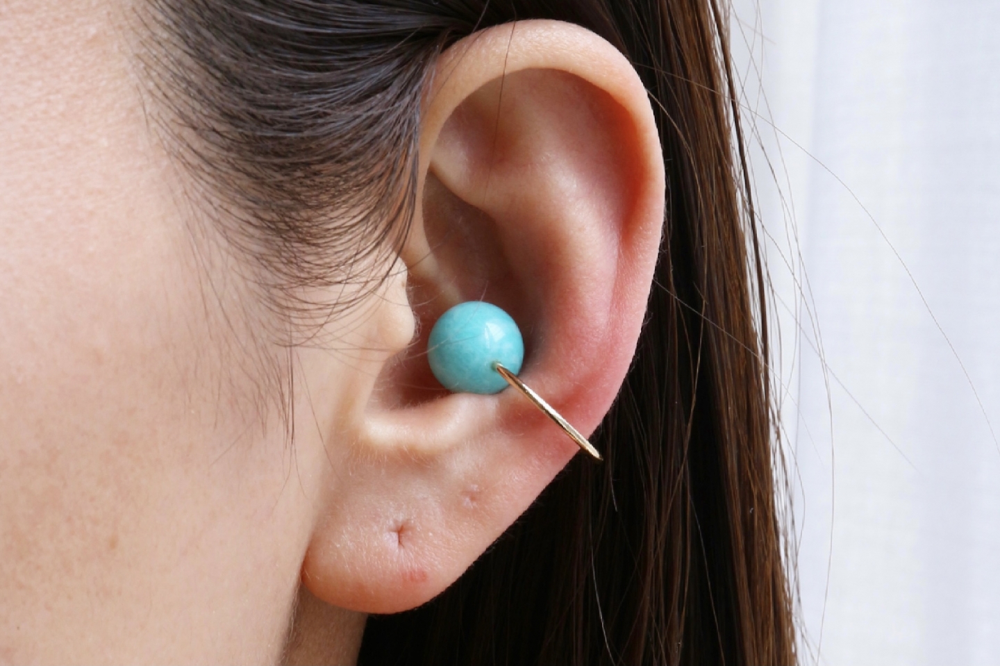 Hirotaka(ヒロタカ) IBIZA Amazonite Akoya Pearl Ear Cuff
