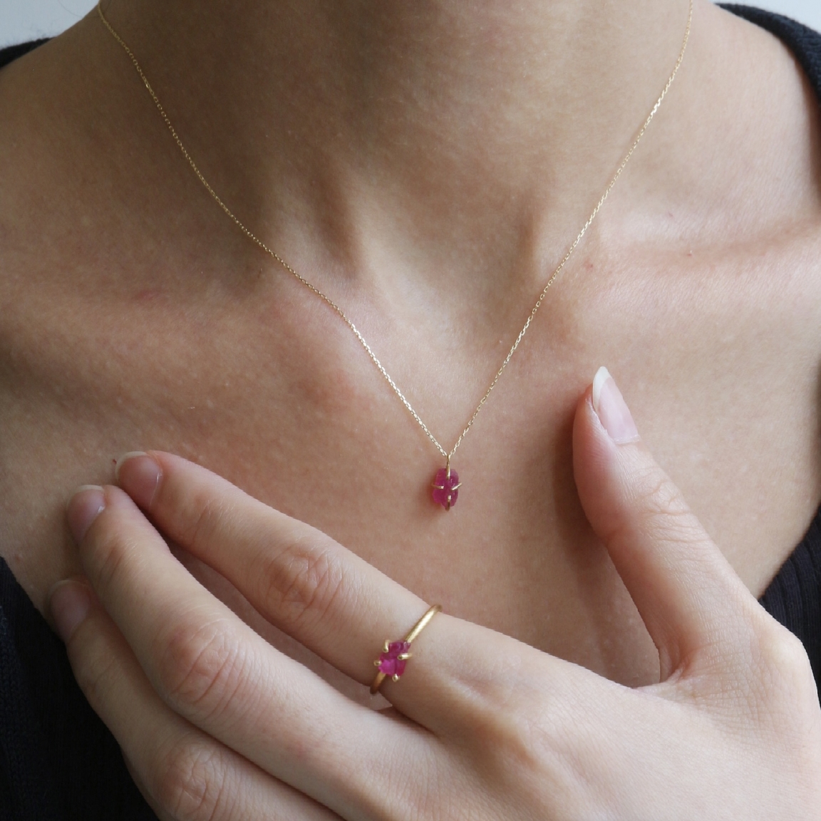 bororo（ボロロ） Ruby Top Necklace (Myanmar) | ルビー