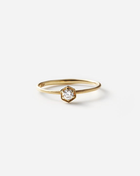 3mm White Diamond Hexagon Ring |  󥰡ڴָ_6/3 tue.-7/1 tue.ޤǡ