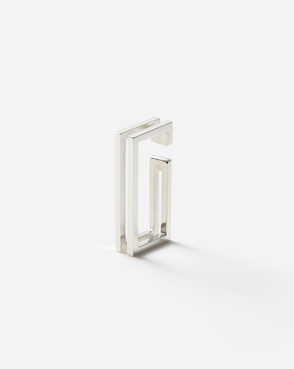 frame work double | シルバー イヤカフ
