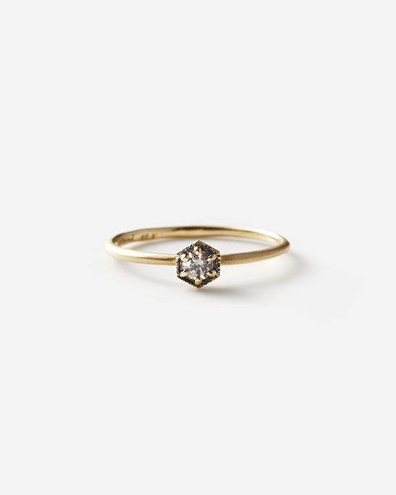 3mm Brown Diamond Hexagon Ring |  󥰡ڴָ_6/3 tue.-7/1 tue.ޤǡ