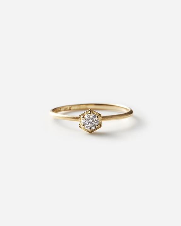 3.5mm Brown Diamond Hexagon Studs – Satomi Kawakita Tokyo