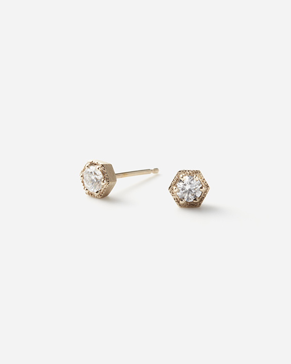 3.5mm White Diamond Hexagon Studs |  ԥڴָ_6/3 tue.-7/1 tue.ޤǡ