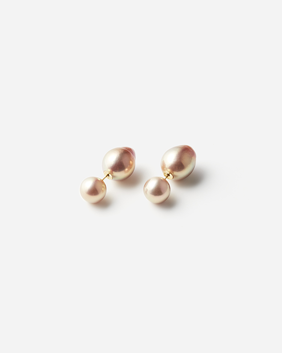 Double Pearls Earrings | 淡水パール ピアス