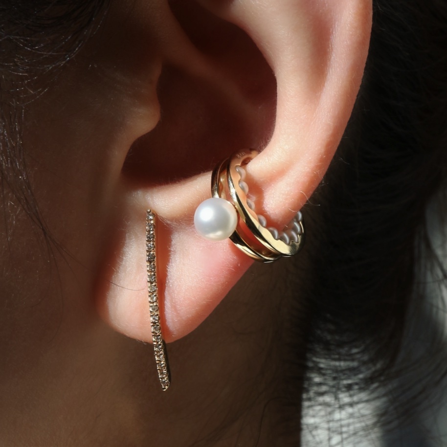 Hirotaka(ヒロタカ) Gossamer Diamond Long Bar Earring Hirotaka(ヒロタカ) Gossamer Diamond Long Bar Earring