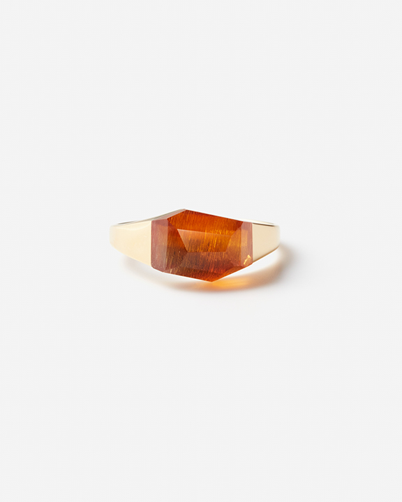 [ Restock ] Citrine Mini Rock Ring (Crystal) | シトリン リング