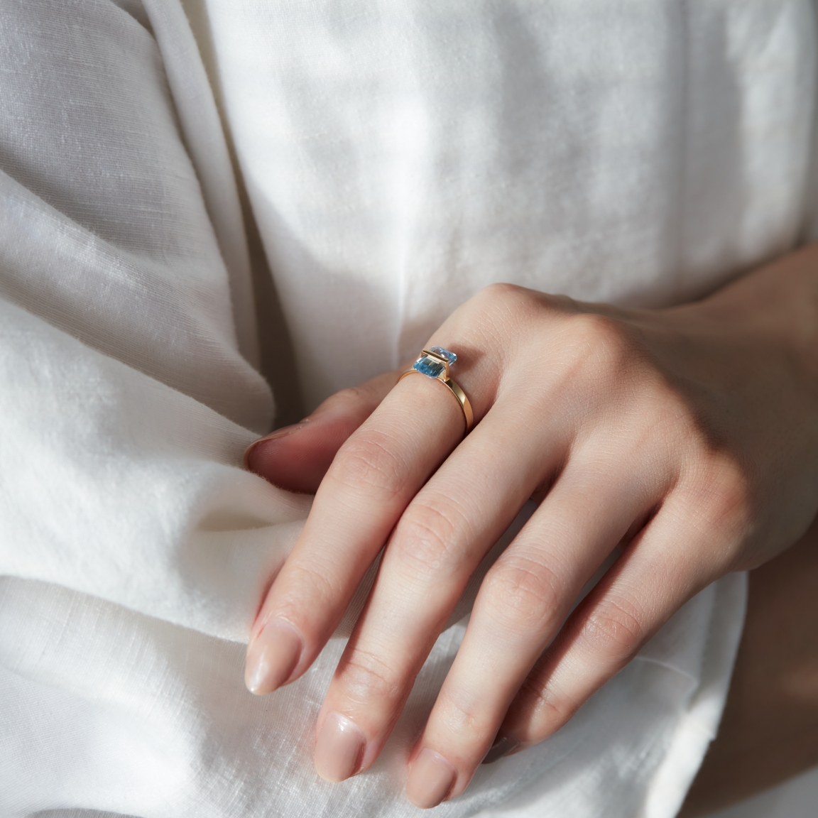januka（ヤヌカ) BAND RING Aquamarine | アクアマリン リング