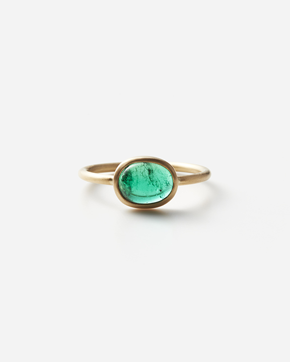 Emerald Cabochon Ring | エメラルド リング