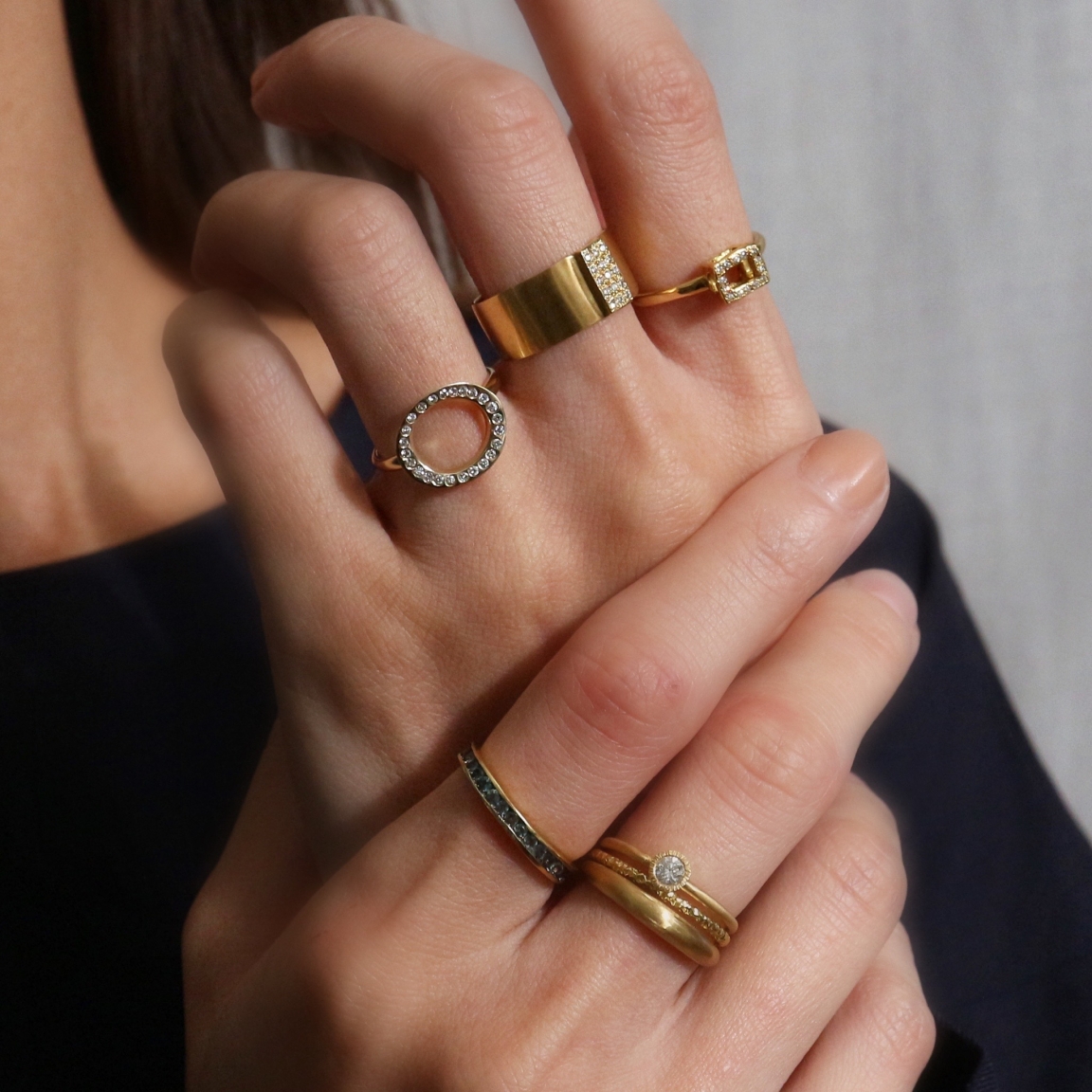 SATOMI KAWAKITA Diamond Box Ring