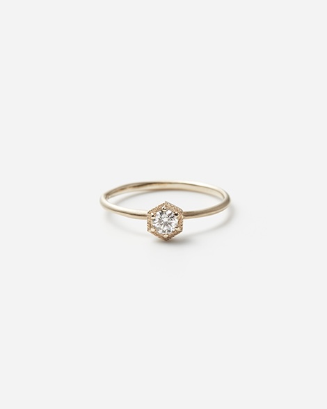 3.5mm White Diamond Hexagon Ring |  󥰡ڴָ_6/3 tue.-7/1 tue.ޤǡ