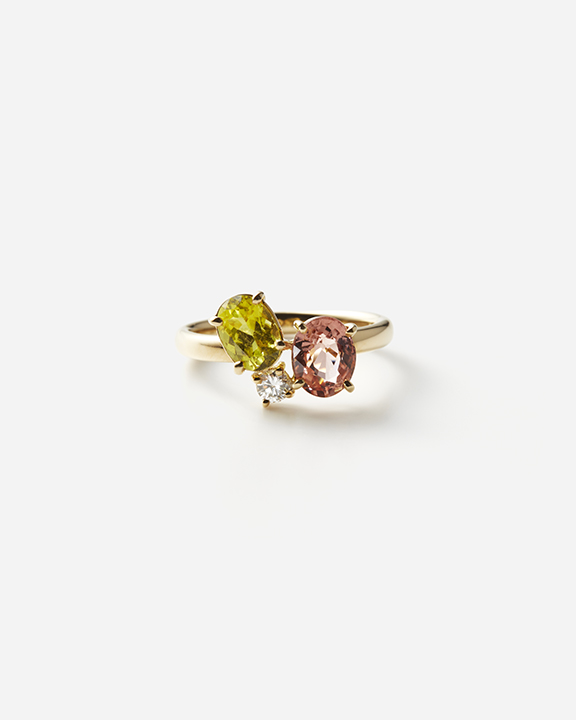 Pink Tourmaline, Canary Tourmaline, Diamond Ring | ピンクトルマリン カナリートルマリン ダイヤモンド リング<img class='new_mark_img2' src='https://img.shop-pro.jp/img/new/icons8.gif' style='border:none;display:inline;margin:0px;padding:0px;width:auto;' />