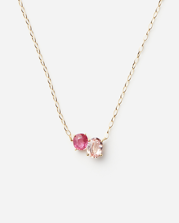 Paparacia sapphire,Ruby Necklace | パパラチアサファイア ルビー ネックレス