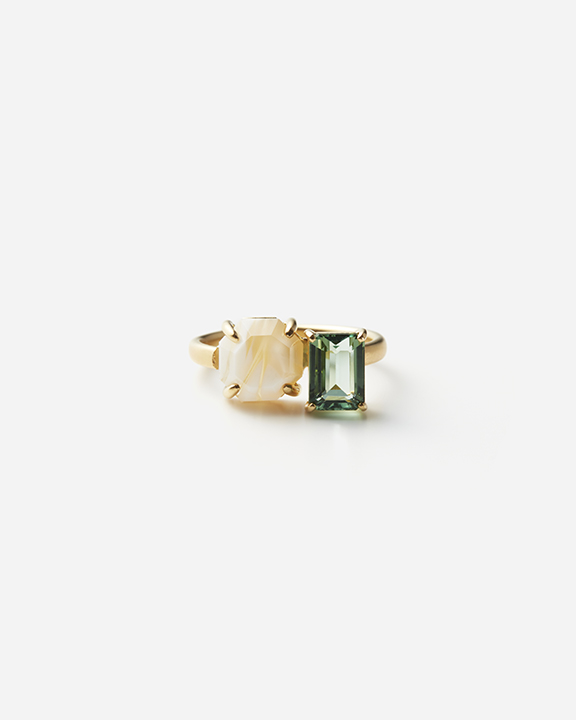 Green Tourmaline, Agate Ring | グリーントルマリン  アゲート  リング<img class='new_mark_img2' src='https://img.shop-pro.jp/img/new/icons8.gif' style='border:none;display:inline;margin:0px;padding:0px;width:auto;' />