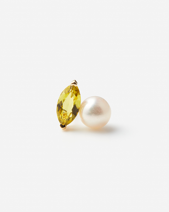 Canary Tourmaline, Akoya Pearl Pierce | カナリートルマリン アコヤパール ピアス<img class='new_mark_img2' src='https://img.shop-pro.jp/img/new/icons8.gif' style='border:none;display:inline;margin:0px;padding:0px;width:auto;' />