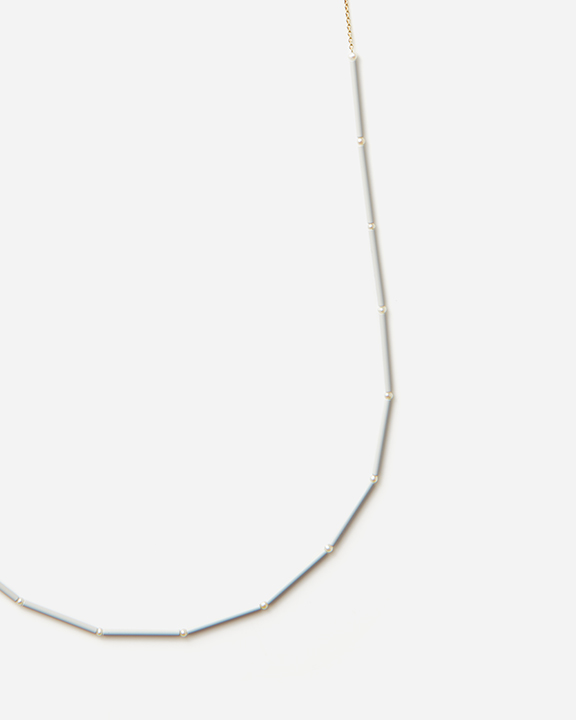 Dot Necklace Gray  | パール ロングネックレス