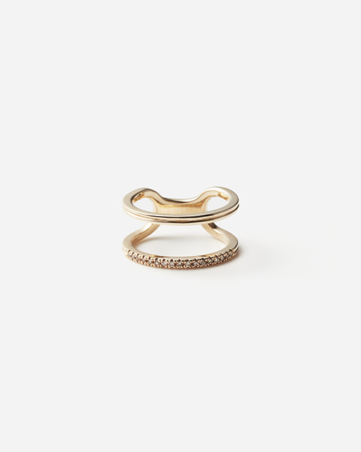 Hirotaka(ヒロタカ) Diamond Double Line Ring | ダイヤモンド Hirotaka(ヒロタカ) Diamond Double Line Ring | ダイヤモンド