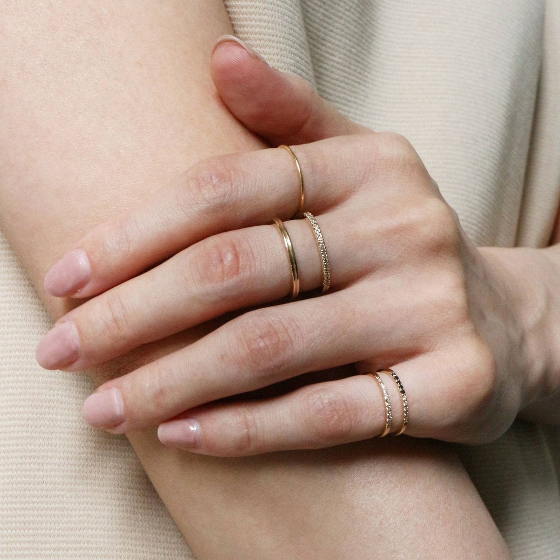 Hirotaka(ヒロタカ) Diamond Double Line Ring | ダイヤモンド Hirotaka(ヒロタカ) Diamond Double Line Ring | ダイヤモンド