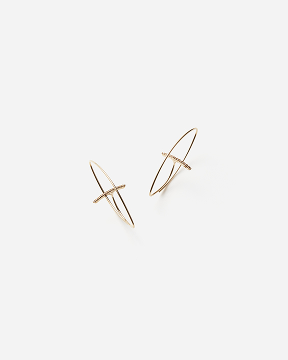 Gossamer Diamond Floating Earring M |  ԥ