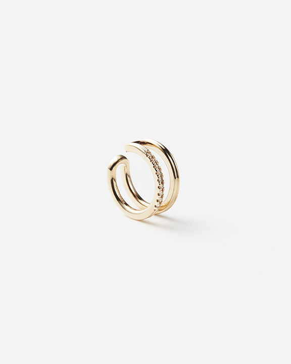 Hirotaka(ヒロタカ) Gossamer Double Line Diamond Ear Cuff Hirotaka(ヒロタカ) Gossamer Double Line Diamond Ear Cuff