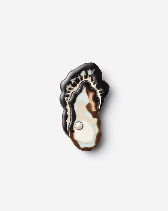 Oyster Brooch L with pearl /Mr |֥L