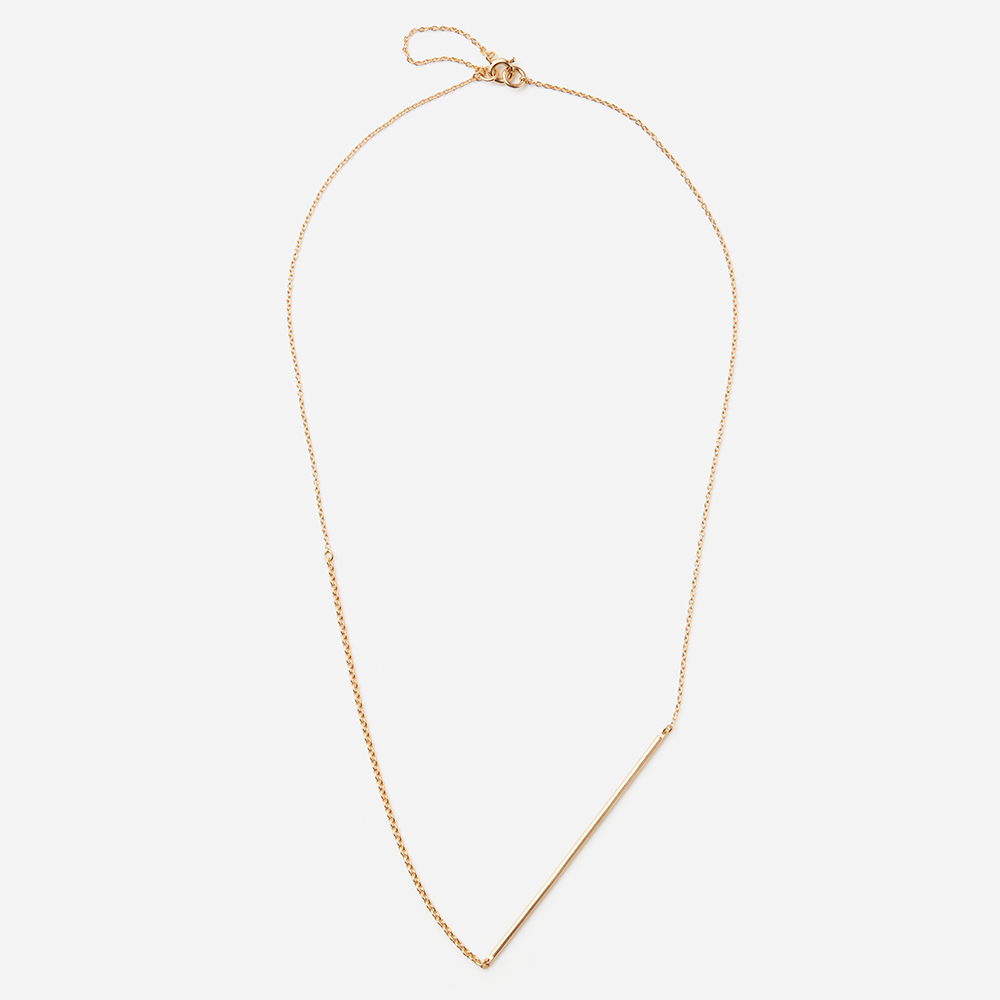 naoko ogawa ( ナオコオガワ ) Line Necklace_Single V-shape
