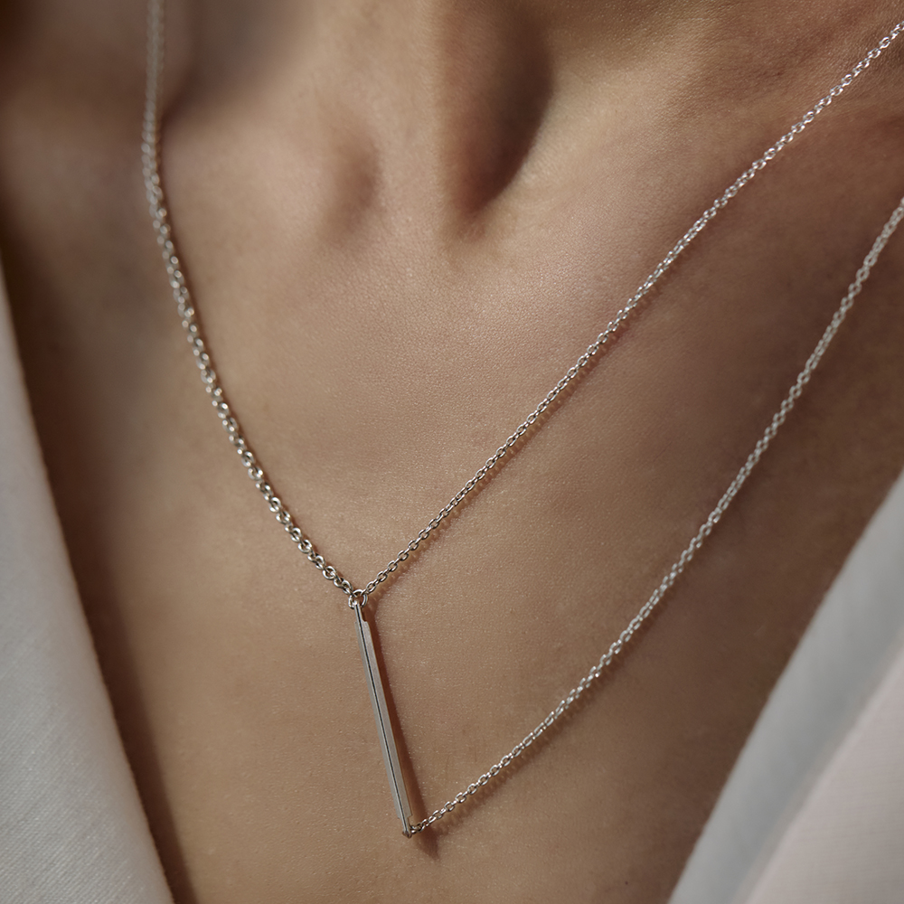 YOKOページ naoko ogawa ( ナオコオガワ ) Line Necklace_Double V-shape